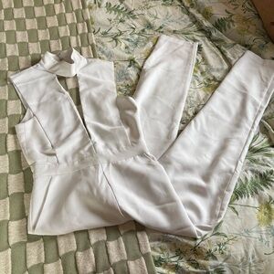 Bebe White Jumpsuit